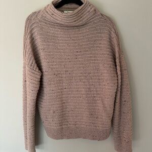 Madewell Belmont Mock Neck Wool Blend Ribbed Sweater Womens Size Large
